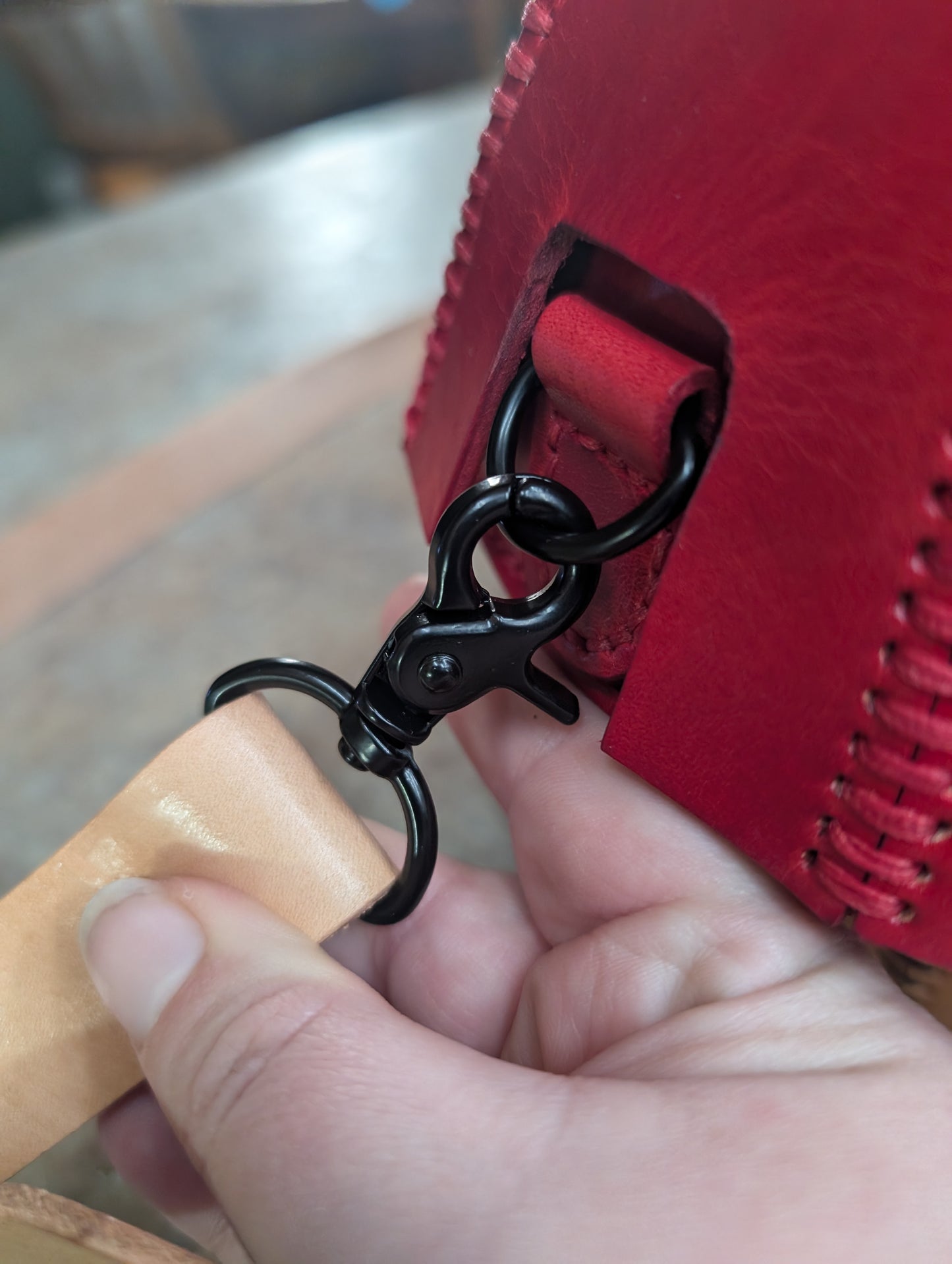 Handmade Leather Mushroom Shaped Crossbody Purse - Full Grain Leather & Made in Canada